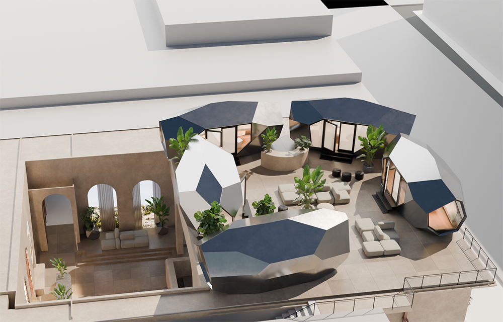 Brooklyn Mirage’s PEBL Grand  cabins, designed by Hello Wood arch., look for new placement
